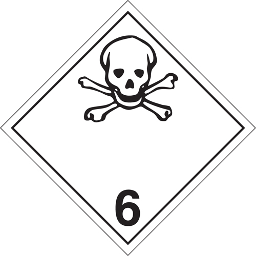 Toxic Materials TDG Placard, Adhesive Vinyl Auto Electric Service Ltd.