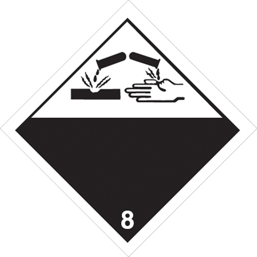 Corrosive Materials TDG Placard, Tagboard Auto Electric Service Ltd.