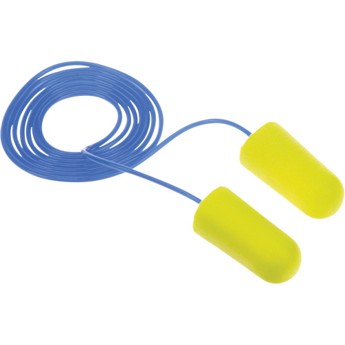Bouchons d'oreilles n&eacute;on jaune E-A-Rsoft, Vrac - Sac en poly, Avec cordon Auto Electric Service Ltd.
