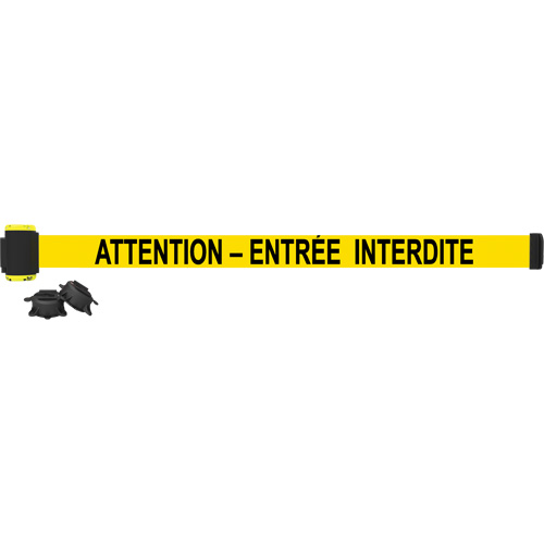 Barri&egrave;re &agrave; fixation murale, Plastique, Fixation magn&eacute;tique, 7', Ruban Noir et jaune Auto Electric Service Ltd.