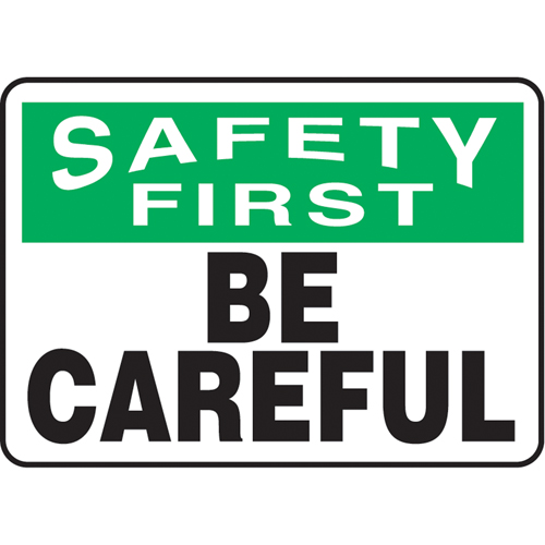 "Be Careful" Sign, 7" x 10", Aluminum, English Auto Electric Service Ltd.