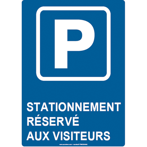 Reserved Parking Sign, 14" x 10", Aluminum, French with Pictogram Auto Electric Service Ltd.