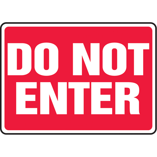 "Do Not Enter" Sign, 7" x 10", Vinyl, English Auto Electric Service Ltd.