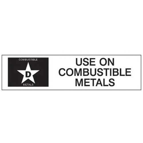 &eacute;tiquette D: Use on Combustible Metals pour extincteur Auto Electric Service Ltd.