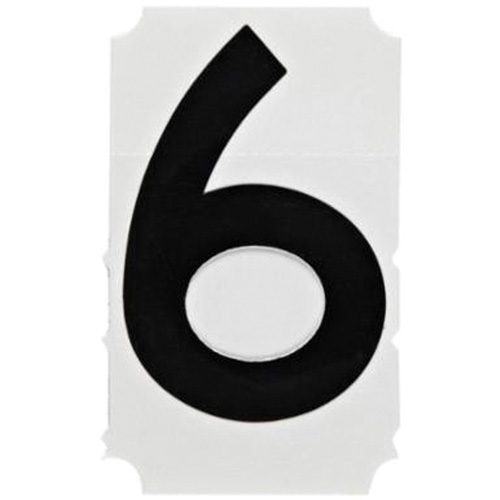 Quick-Align&reg; Individual Gothic Number and Letter Labels, 6, 4" H, Black Auto Electric Service Ltd.