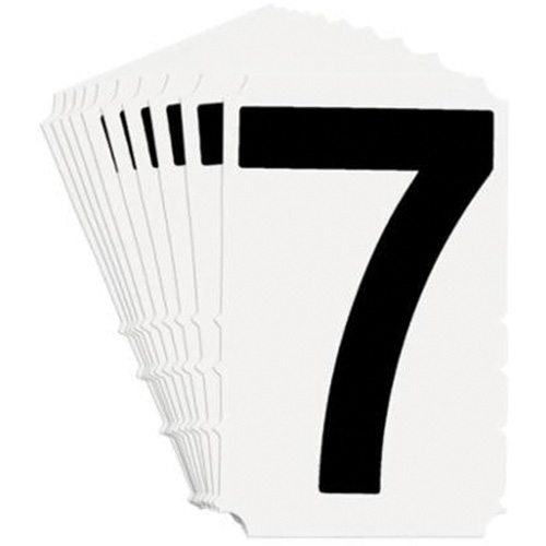 &eacute;tiquettes de lettres et chiffres gothiques individuels Quick-Align, 7, 4" h, Noir sur blanc Auto Electric Service Ltd.
