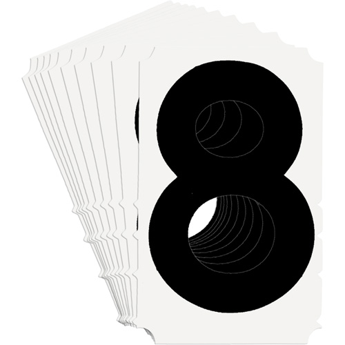 Quick-Align&reg; Individual Gothic Number and Letter Labels, 8, 4" H, Black Auto Electric Service Ltd.