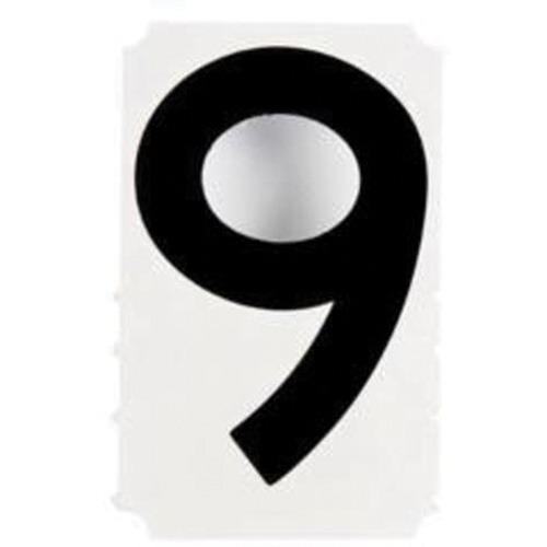 Quick-Align&reg; Individual Gothic Number and Letter Labels, 9, 4" H, Black Auto Electric Service Ltd.