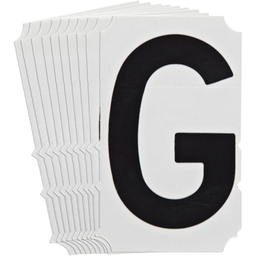 Quick-Align&reg; Individual Gothic Number and Letter Labels, G, 4" H, Black Auto Electric Service Ltd.