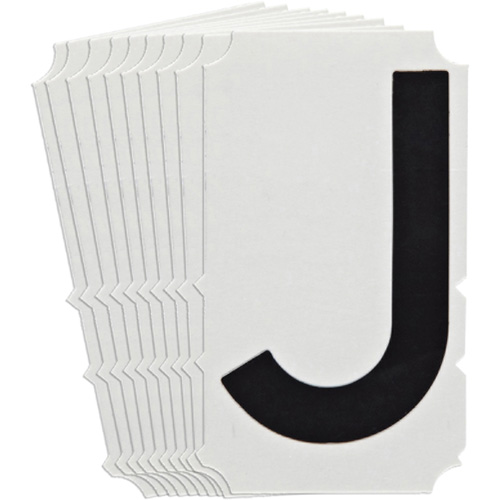 Quick-Align&reg;Individual Gothic Number and Letter Labels, J, 4" H, Black Auto Electric Service Ltd.