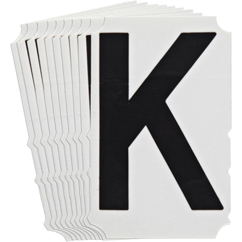 Quick-Align&reg;Individual Gothic Number and Letter Labels, K, 4" H, Black Auto Electric Service Ltd.