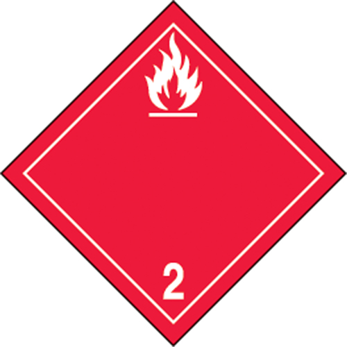 TDG Shipping Labels, Class 2.1, Flammable Gases, Vinyl Auto Electric Service Ltd.