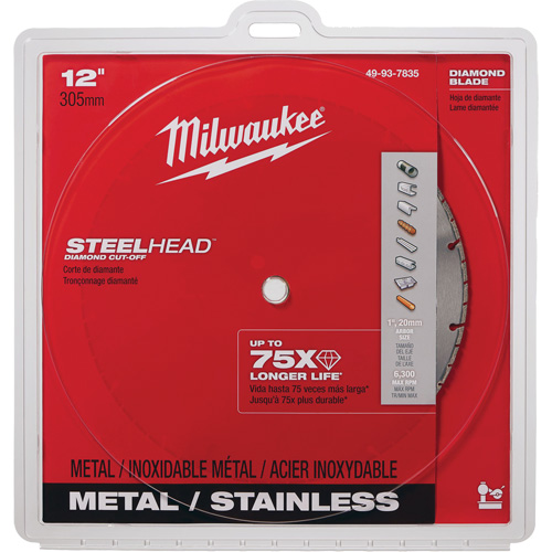 Lame &agrave; tronçonner au diamant Steelhead, 12", Pour M&eacute;tal Auto Electric Service Ltd.