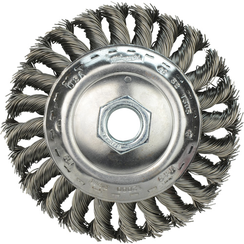Brosse &agrave; fils nou&eacute;s biseaut&eacute;e, 4" dia., Fils 0,023", Arbre 5/8"-11 Auto Electric Service Ltd.