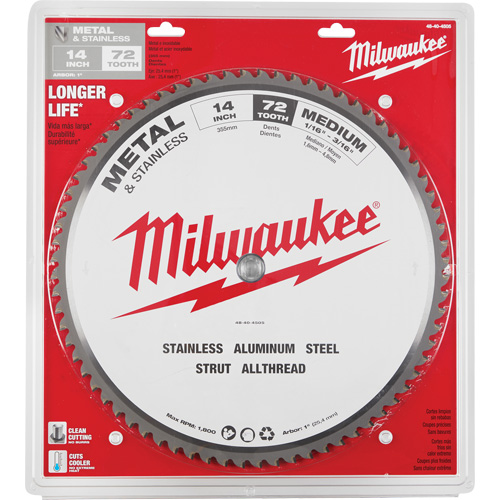Lames de scie circulaire Endurance, 14", 72 dents, Pour M&eacute;tal Auto Electric Service Ltd.