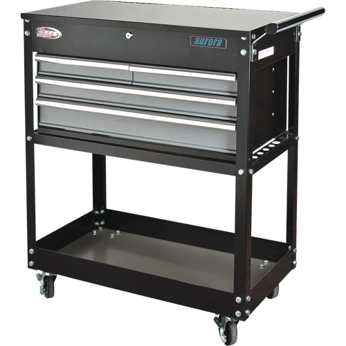 Utility Cart, 4 Drawers, 18" L x 33" W x 39" H, Black Auto Electric Service Ltd.