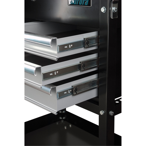 Utility Cart, 4 Drawers, 18" L x 33" W x 39" H, Black Auto Electric Service Ltd.