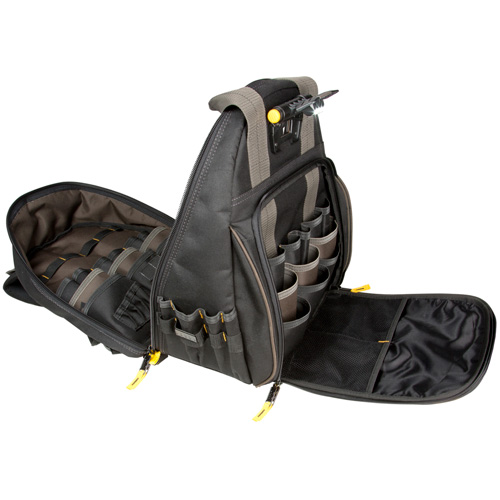 Sacs &agrave; dos pour outils Techgear &agrave; 53 pochettes, 16" lo x 13-1/4" la, Noir, Polyester Auto Electric Service Ltd.