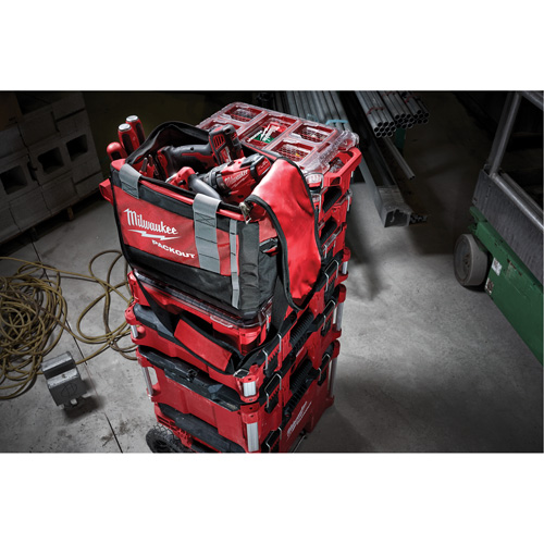 Packout Tool Bag, Ballistic Nylon, 2 Pockets, Black/Red Auto Electric Service Ltd.