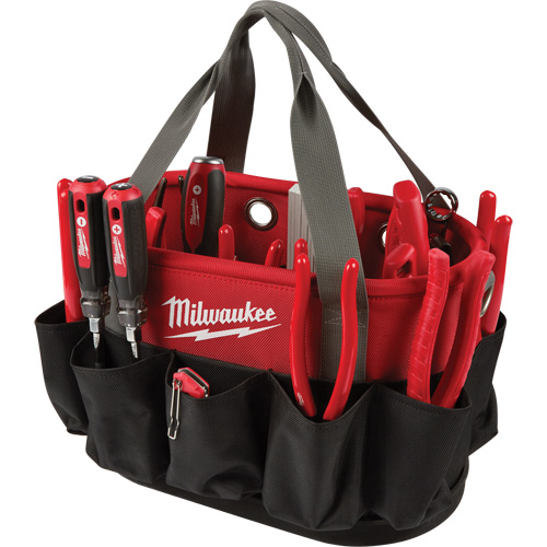 Sac ovale utilitaire, Nylon balistique, 24 pochettes, Noir/Rouge Auto Electric Service Ltd.