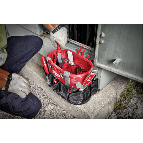 Sac ovale utilitaire, Nylon balistique, 24 pochettes, Noir/Rouge Auto Electric Service Ltd.