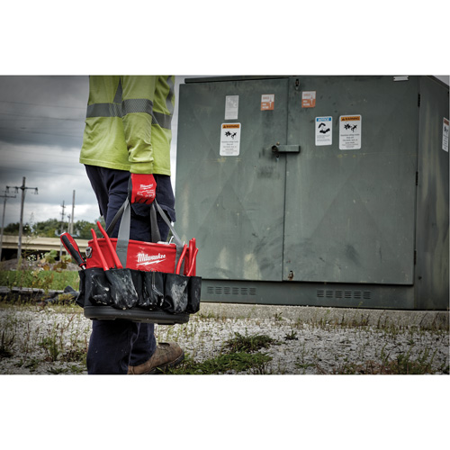 Sac ovale utilitaire, Nylon balistique, 24 pochettes, Noir/Rouge Auto Electric Service Ltd.