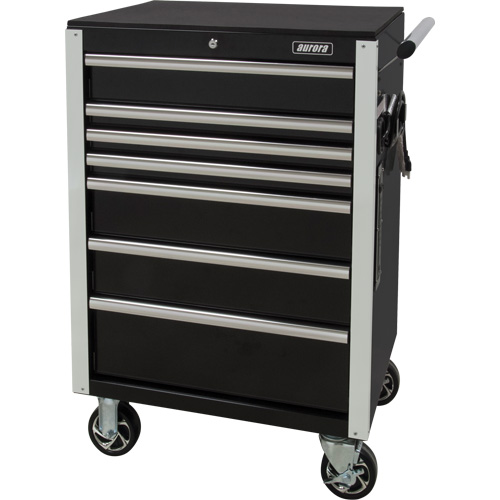 Heavy-Duty Tool Cart, 7 Drawers, 28" W x 22" D x 42-3/8" H, Black Auto Electric Service Ltd.