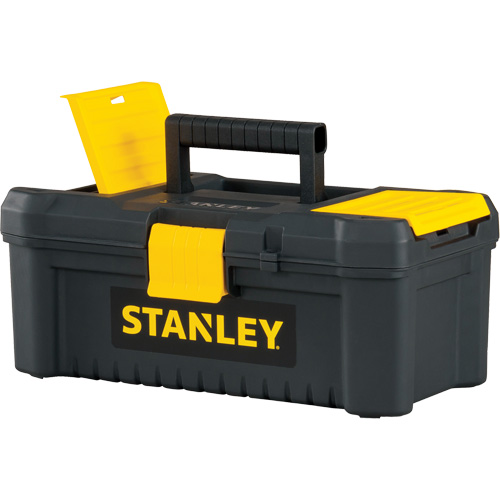 Coffre &agrave; outils avec plateau Essential, 12-1/2" la x 7-3/8" p x 5-1/8" h, Noir/Jaune Auto Electric Service Ltd.