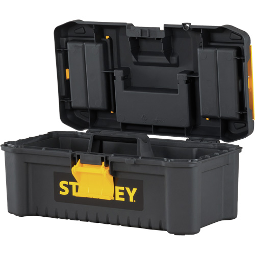 Coffre &agrave; outils avec plateau Essential, 12-1/2" la x 7-3/8" p x 5-1/8" h, Noir/Jaune Auto Electric Service Ltd.
