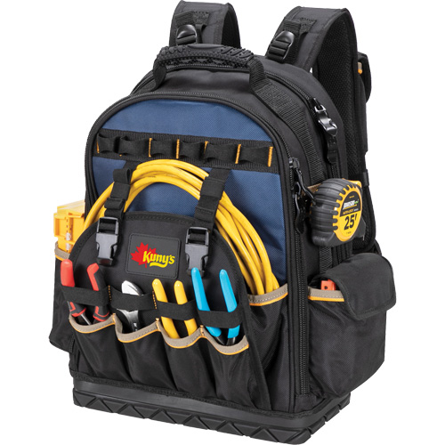 Molded Base Tool Backpack, 18" L x 13" W, Black/Blue, Ballistic/Polyester Auto Electric Service Ltd.