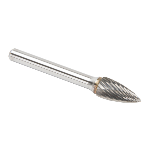 CLEVELAND Solid Carbide Burrs - Tree Shape Pointed End, SG-3, 9.53 mm Dia., 1/4" Shank Auto Electric Service Ltd.