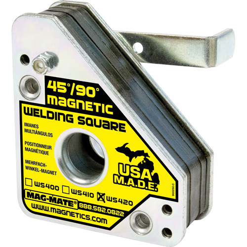Magnetic Welding Squares, 3-3/4" L x 1-1/2" W x 4-3/8" H, 150 lbs. Auto Electric Service Ltd.