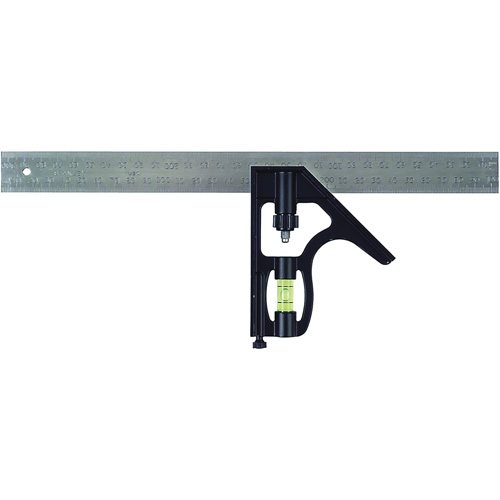 &eacute;querre combin&eacute;e (imp&eacute;riale/m&eacute;trique), 12" lo, 1/16" Graduations, Acier, Chrom&eacute; Auto Electric Service Ltd.