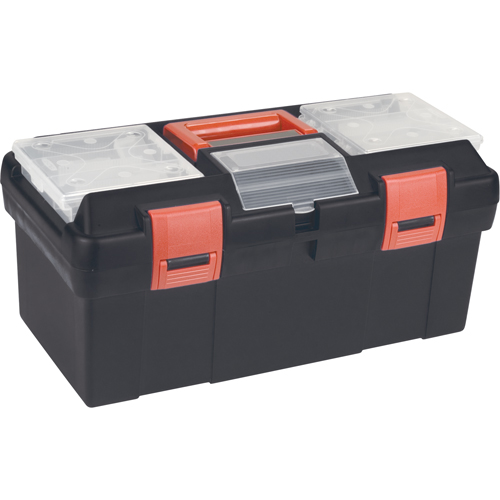 Plastic Tool Box, 17-1/2" W x 9-1/2" D x 8" H, Black Auto Electric Service Ltd.