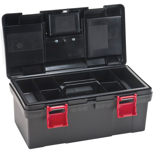 Plastic Tool Box, 17-1/2" W x 9-1/2" D x 8" H, Black Auto Electric Service Ltd.
