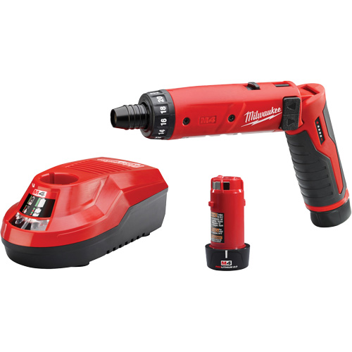 Ensemble tournevis hexagonaux M4, 1/4", 4 V, 44 lb-po couple max., Lithium-ion bloc-pile Auto Electric Service Ltd.