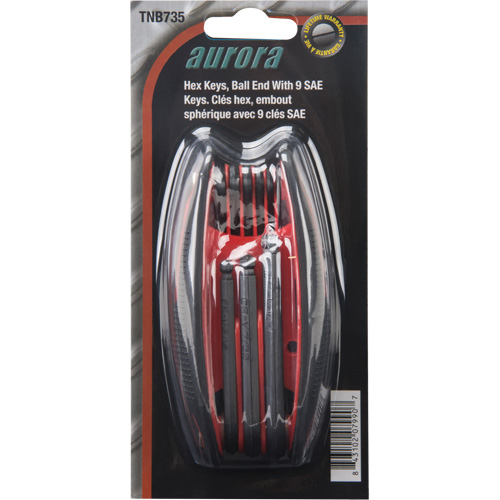 Ball End Fold-Up Hex Key Set, 9 Pcs., Imperial Auto Electric Service Ltd.