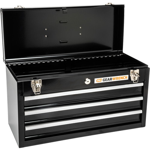 Boîte &agrave; outils portative, 20" la, 3 tiroirs, Noir Auto Electric Service Ltd.