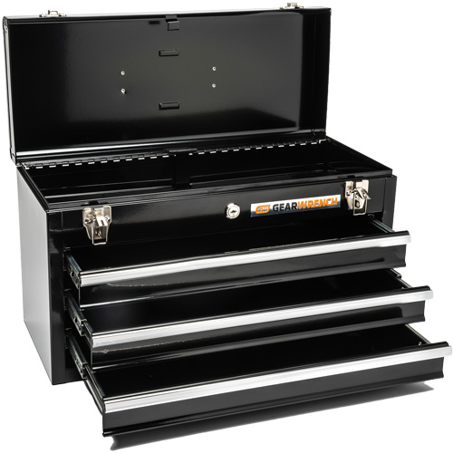 Boîte &agrave; outils portative, 20" la, 3 tiroirs, Noir Auto Electric Service Ltd.