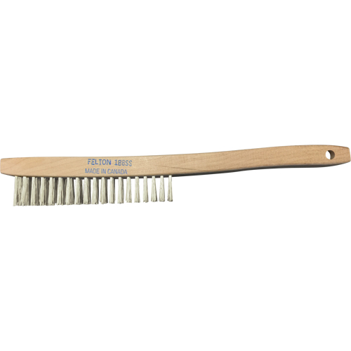 Brosses de nettoyage &agrave; manche recourb&eacute;, Acier inoxydable, 4 x 19 rangs de fils, Longueur 14" Auto Electric Service Ltd.