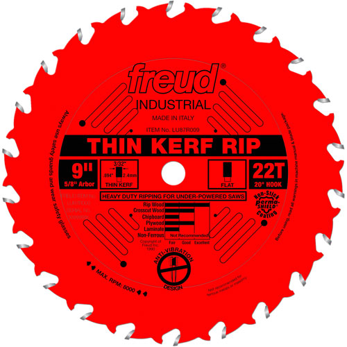 TCS Industrial Saw Blade - Rip/Crosscut Thin Kerf, 9", 22 Teeth, Wood Use Auto Electric Service Ltd.