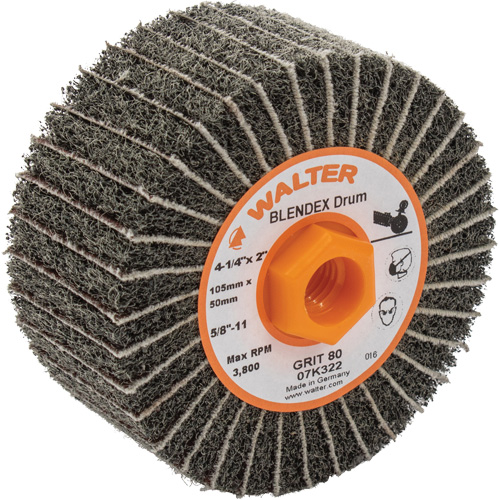 Tambours de finition Two-In-One ALLSTEEL, 4-1/4" dia. x 2" la, 5/8"-11 Arbre, Grain 80 Auto Electric Service Ltd.