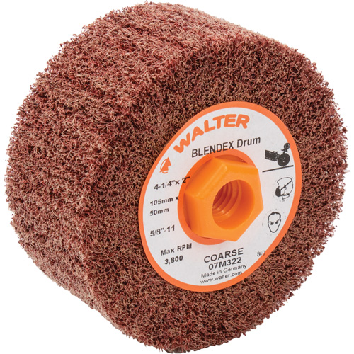 ALLSTEEL Blendex Surface Conditioning Drum, 4-1/4" Dia. x 2" W, 5/8"-11 Arbor, Coarse Grit Auto Electric Service Ltd.