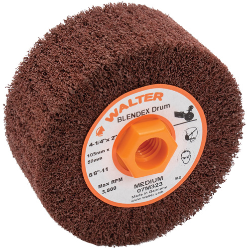 ALLSTEEL Blendex Surface Conditioning Drum, 4-1/4" Dia. x 2" W, 5/8"-11 Arbor, Medium Grit Auto Electric Service Ltd.
