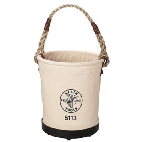 Tapered-Wall Bucket, Canvas, 1 Pockets, Black/Natural Auto Electric Service Ltd.