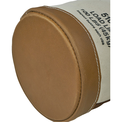 Leather-Bottom Bucket, 17" H, Canvas, White Auto Electric Service Ltd.
