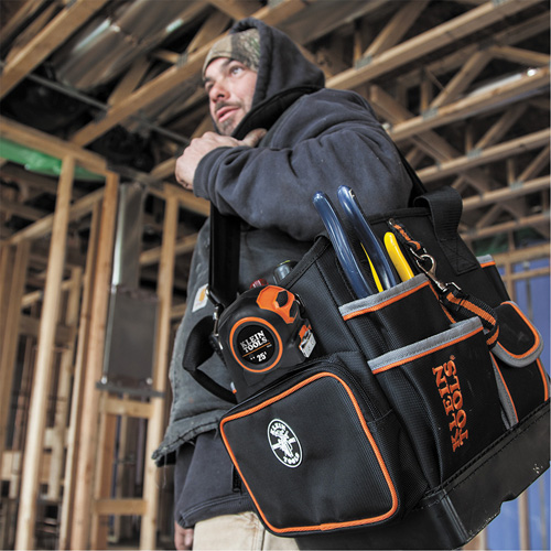 Tradesman Pro Tool Tote, Ballistic Nylon, 40 Pockets, Black/Orange Auto Electric Service Ltd.