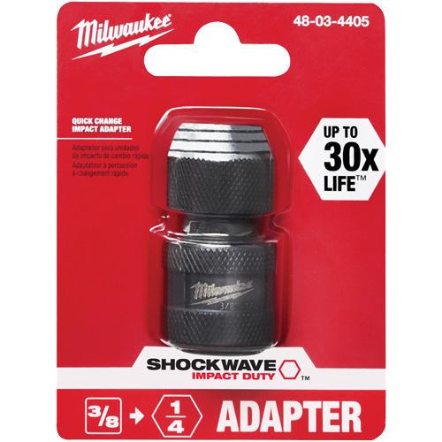 Shockwave Impact Driver Square to Hex Socket Adapter, Impact, 1/4" Drive, 3/8" Socket, 1.875" L Auto Electric Service Ltd.