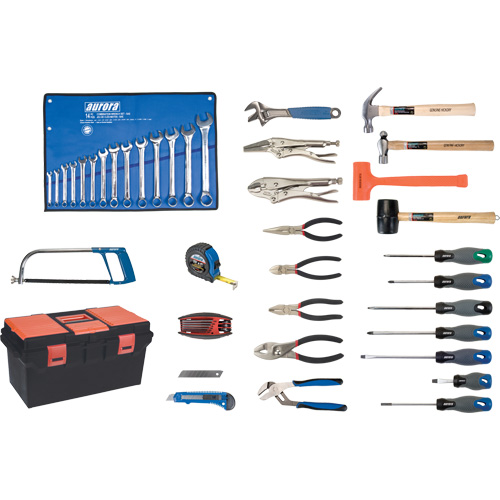 Deluxe Tool Set with Plastic Tool Box, 56 Pieces Auto Electric Service Ltd.