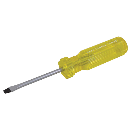 Slotted Screwdriver, 3/16", 6-1/2" L, Plastic Handle Auto Electric Service Ltd.